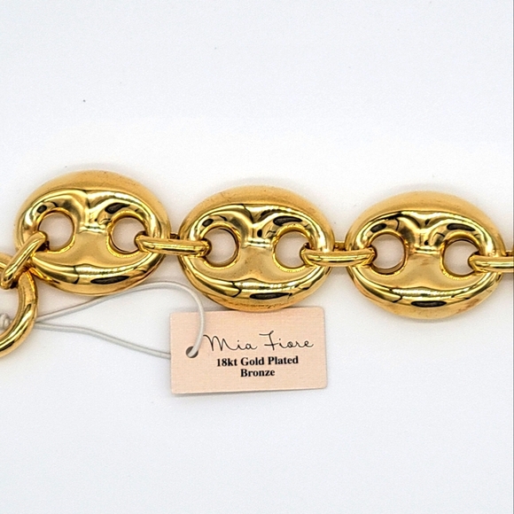 🇮🇹Mia Fiore Mariner Link 18kt Gold Plated/Bronze Bracelet - Picture 4 of 10